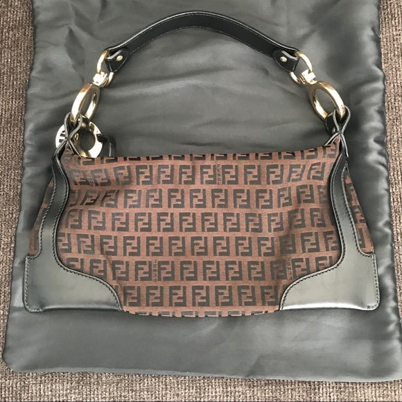 Fendi Zucca Leather Trim Authentic - Picture 2 of 6